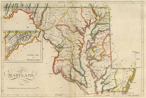 Old Map Of Maryland