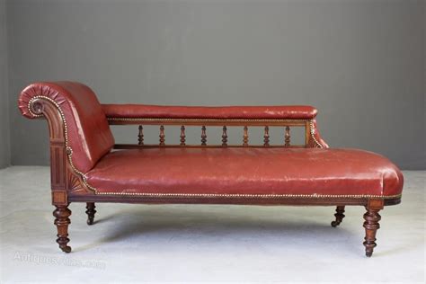 Antique Leather Chaise Longue - Antiques Atlas