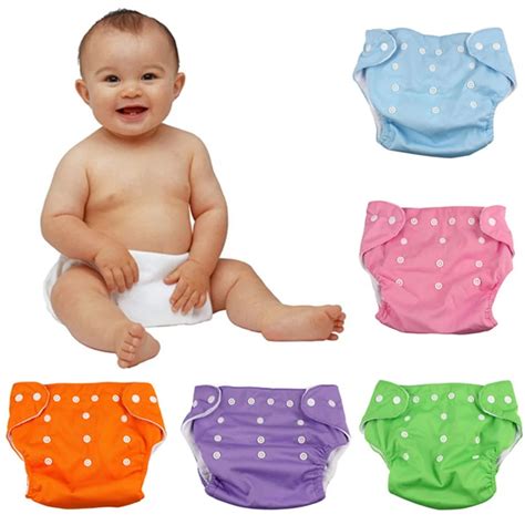 Lovely reusable baby diapers Adjustable baby nappies training pants ...