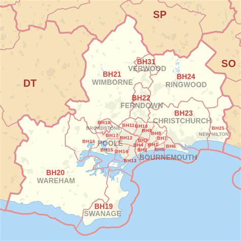 Bournemouth postcode information - list of postal codes | PostcodeArea ...