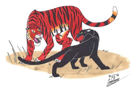 Shere Khan vs Bagheera by clinclang.deviantart.com on @DeviantArt ...