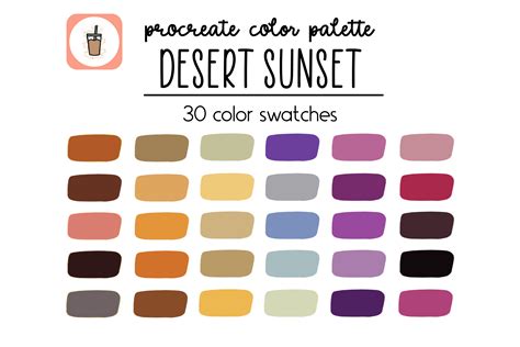 Desert Sunset Procreate Palette Graphic by KC Jean Design Co · Creative ...