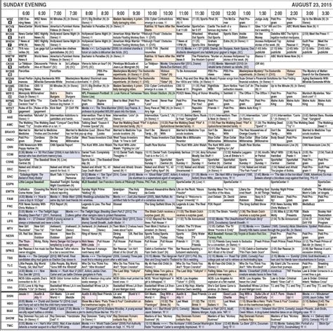 Sunday Tv Schedule