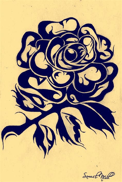 Tribal England Rugby Rose Boyce has this on the left side of his chest ...