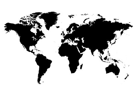 World Map Black And White Vector Art, Icons, and Graphics for Free Download