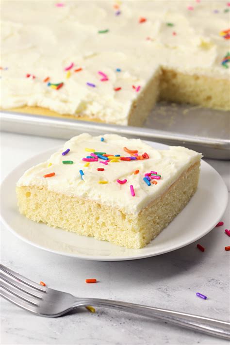 Vanilla Sheet Cake - The Toasty Kitchen