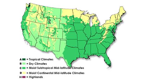 Climate Map Of The Us – Map Vector