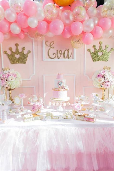 Pink and Gold Princess Birthday Party | Princess birthday party ...