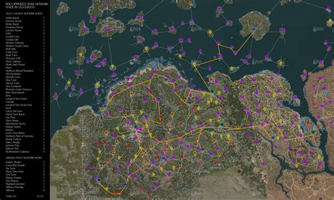 Black Desert Node Connection Map - Vector U S Map