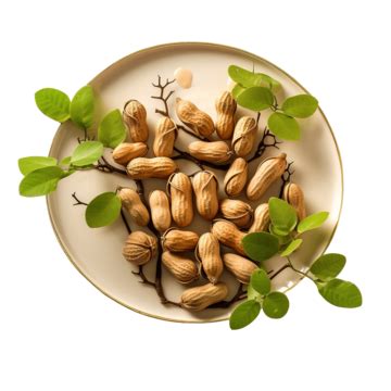 Peanuts On A Sal Tree Leaf Plate, Peanut, Groundnut, Nut PNG ...