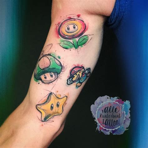 Characters from Super Mario/ Watercolour/Sketchy Tattoo by Valle ...