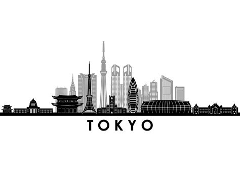 Tokyo City Silhouette Skyline Royalty Free Vector Image | atelier-yuwa ...