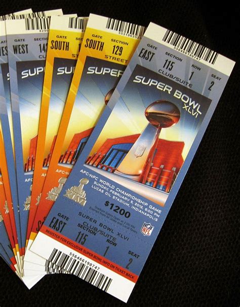 Super Bowl tickets stubs - Super Bowl XLVI ticket stub. #NFL #SuperBowl ...