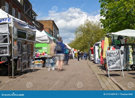 St Albans-UK - 19 May 2021 - People Shopping and Walking on Busy Retail ...