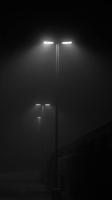 Fog night street lights Wallpaper for iPhone X, 8, 7, 6 - Free Download ...