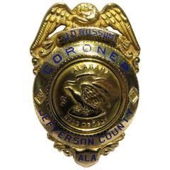 J.D. Russum Gold Coroner Jefferson County Al Badge 'Part of Alabama ...