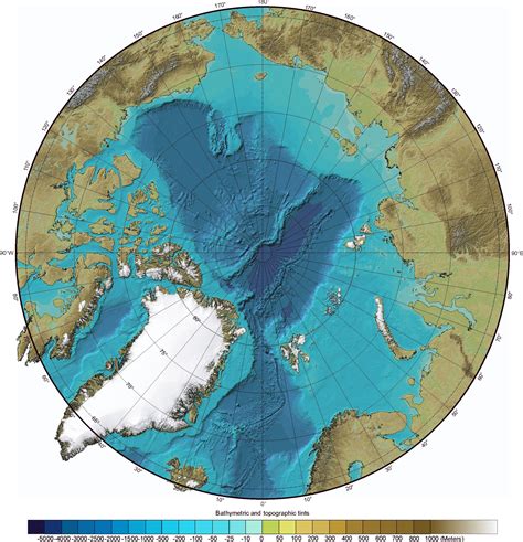 Arctic Ocean bathymetry Map | Arctic circle, Arctic ocean, Arctic