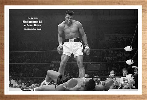 Muhammad Ali Vs Sonny Liston Knockout Print 11x17 - Etsy