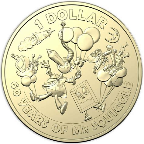 One Dollar 2019 Mr Squiggle - Balloons, Coin from Australia - Online ...