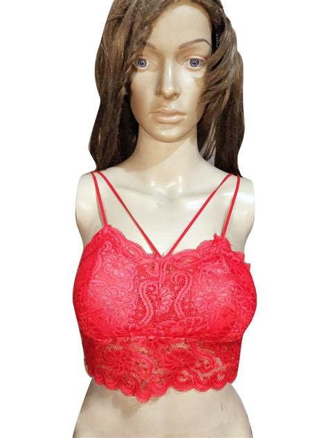 Red Push Up Cotton Bra, Size: 30B, Embroidered at Rs 70/piece in New ...