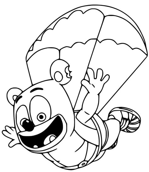 Bee Gummy Bear Coloring Page - Free Printable Coloring Pages for Kids