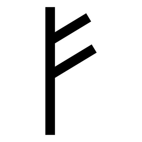 Fehu rune F symbol feoff own wealth icon black color vector ...