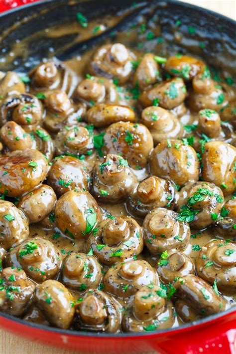 Creamy Garlic and Brie Mushrooms | Recipe | Christmas food dinner ...