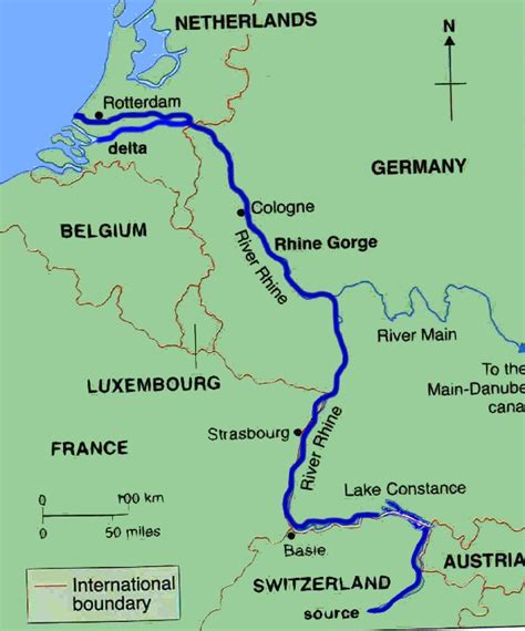 Rhine River Map