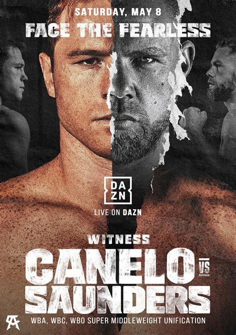 Canelo Alvarez vs. Billie Joe Saunders 2021 Fight Boxing Poster