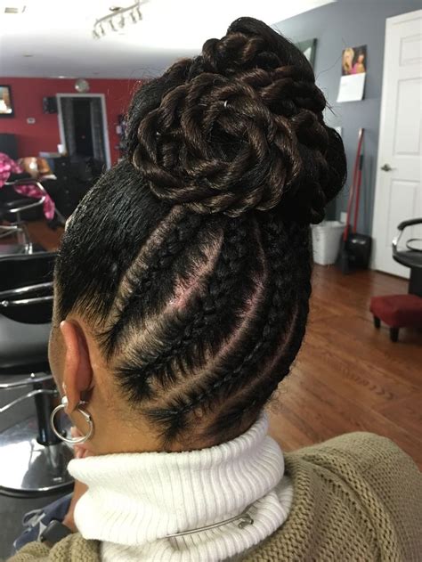 Braid updo.♥️♥️♥️ | Crochet curls hairstyles, Natural hair updo ...