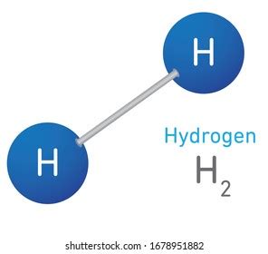 Hydrogen Molecule Model H2 Illustration Stock Vector (Royalty Free ...