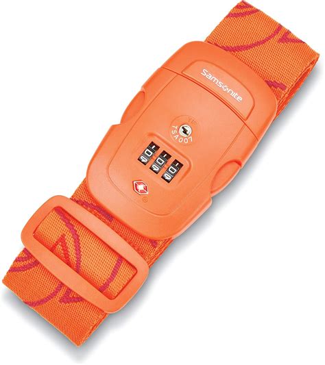 Amazon.com | Samsonite Luggage Strap, Orange Tiger, Combination Lock ...