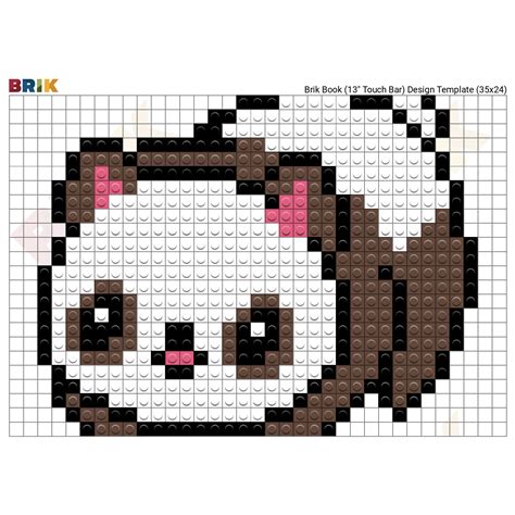 Minecraft Panda Pixel Art Grid