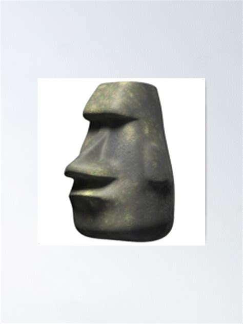 "Moai Emoji" Poster for Sale by xxkilicxxx | Redbubble