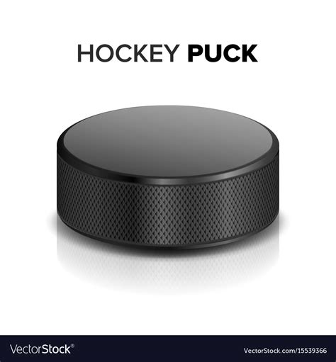 Hockey puck realistic Royalty Free Vector Image