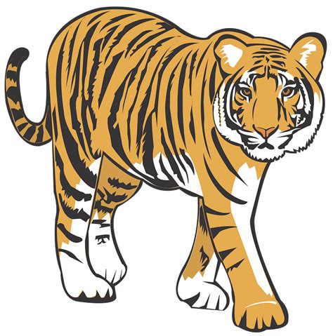 Cute Tiger Clipart - Digital Vector Safari, Animal Clipart, Tiger PNG ...