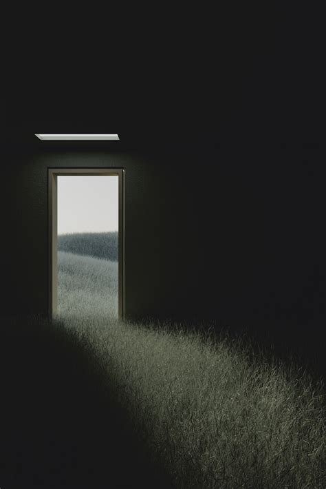 Dark room in the middle of green cereal field series 6 | Plakáty ...