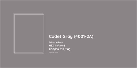 Valspar Cadet Gray (4001-2A) Paint color codes, similar paints and ...