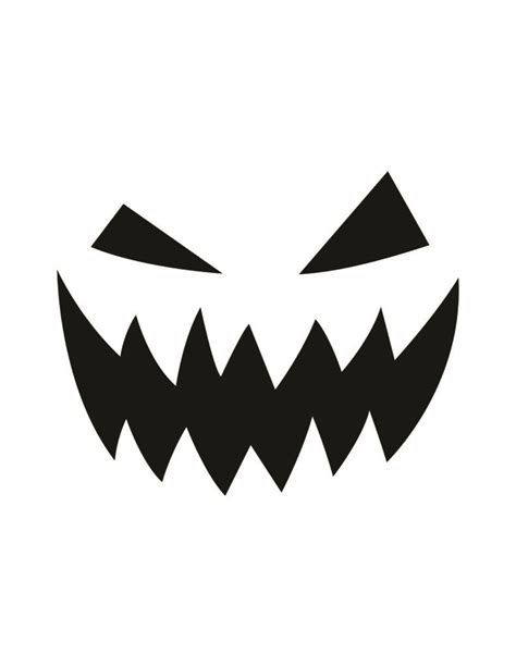 Scary Pumpkin Face Templates