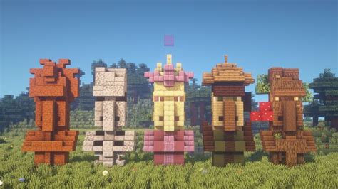 I built 5 new unique Villager Statues! #2 [Including Tutorial ...