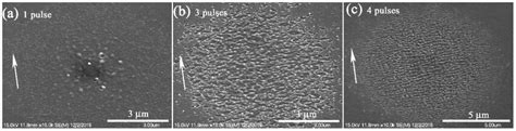 Surface morphology of ITO thin film irradiated at 0.35 J cm⁻² showing ...