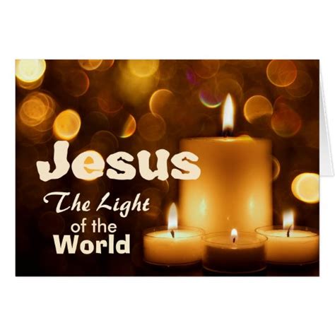 Jesus Light of the World Bible Verse Greeting Card | Zazzle.com