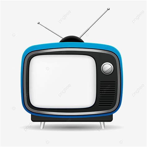 Gambar Kartun Biru Televisi Gaya Lama Retro Vintage Tv Vektor Layar ...