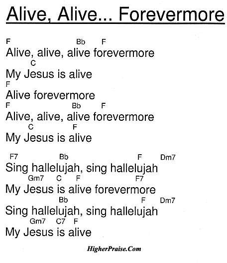 Alive Alive Forevermore Chords by Unlisted @ HigherPraise.com