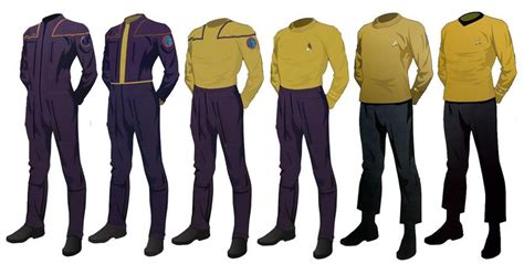 STAR TREK (Enterprise through TOS) command section, uniform progression ...