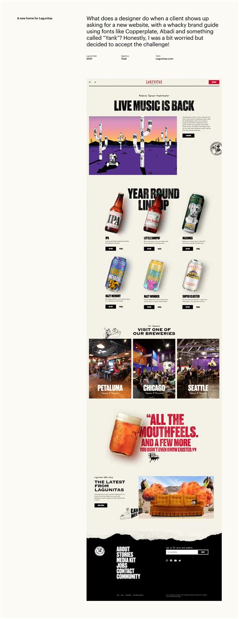 Lagunitas Website :: Behance