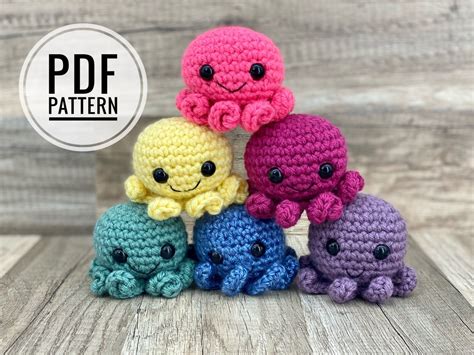 Mini Octopus Crochet Pattern PDF Pocket Octo English Pattern Easy ...