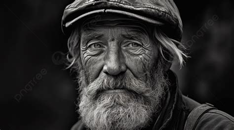 Old Man Portrait 3 Wallpaper Black And White Background, Old Coal Miner ...