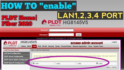 PLDT Home fibr #HG8145V5 Enable "LAN PORT's 1,2,3,4" on Full ADMIN ...