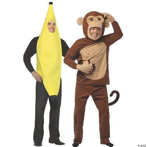 Adult Banana and Monkey Couple Costumes | Halloween Express